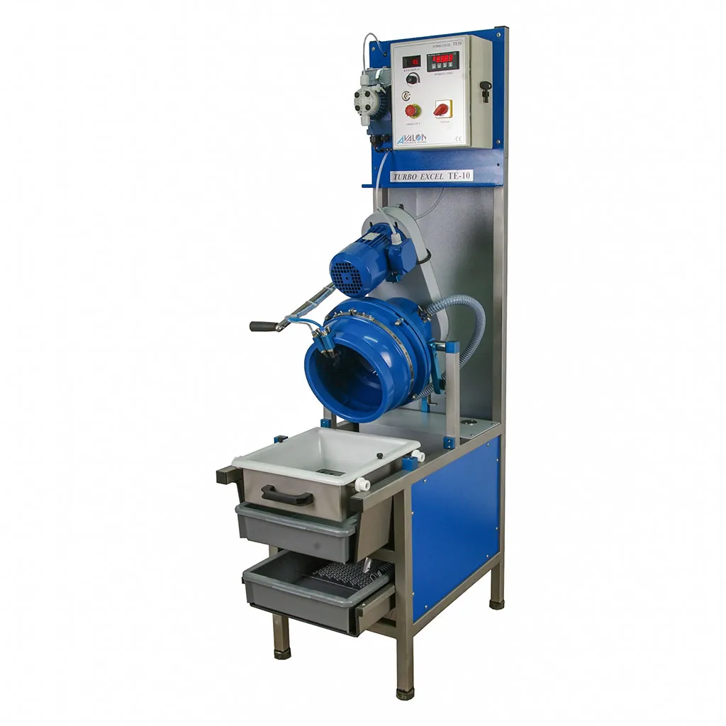 machine de polissage par centrifugeuse TE10 vue de profil