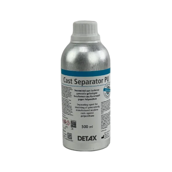 cast separator PU , Agent de séparation liquide adapté pour l’injection du thermotec dans les moules résines cassables. Marque Detax contenance 500ml