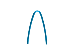 Tube bleu 2.0×3.1mm, angle étroit