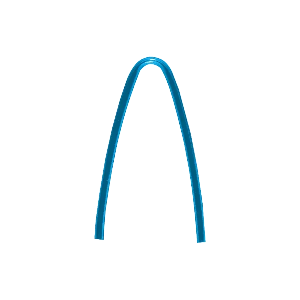 Tube bleu 2.0×3.1mm, angle étroit