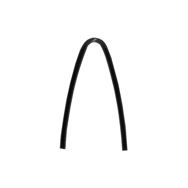 Tube noir 2.0×3.1mm, angle étroit
